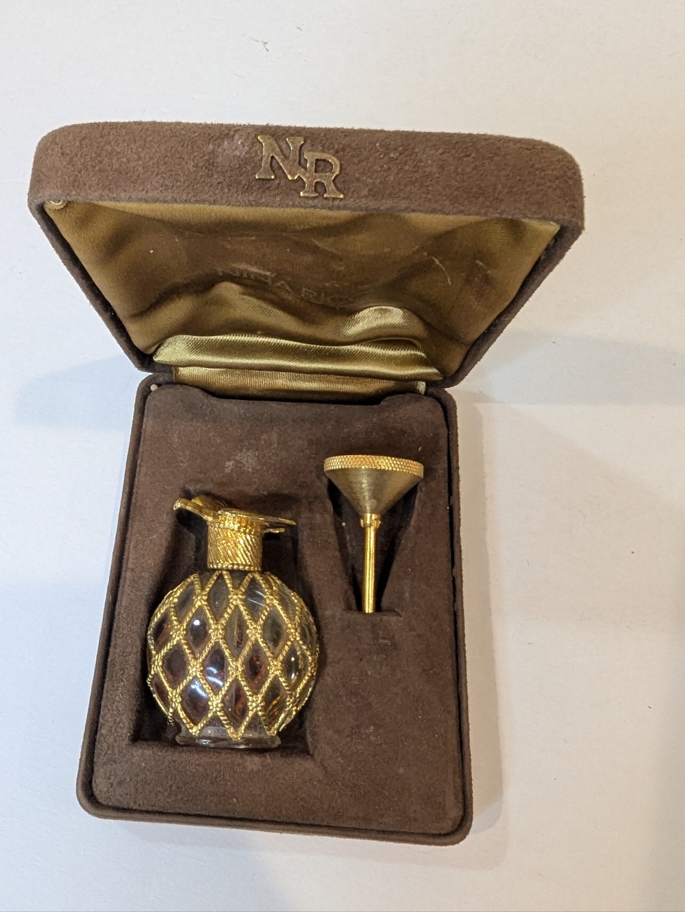Nina Ricci L'air Du Temps French Perfume Set In Original Case Vintage Gold Cage